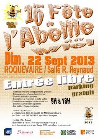 10ème fête de l'abeille et du miel 2013. Le dimanche 22 septembre 2013 à Roquevaire. Bouches-du-Rhone. 